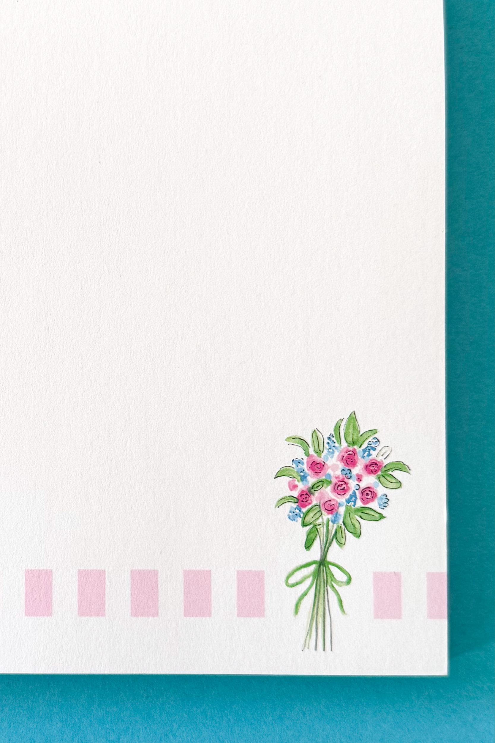 Flowers and Stripes Notepad