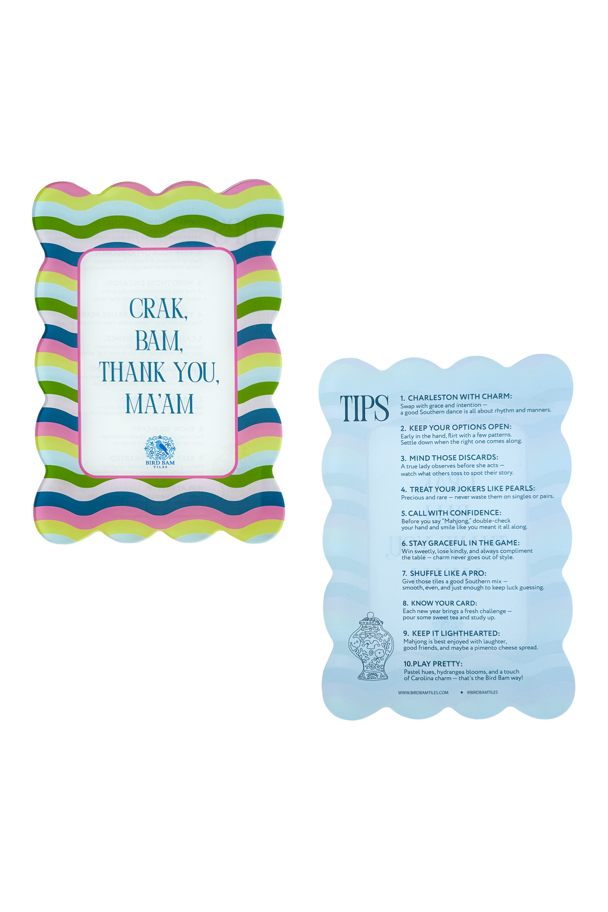 2 multicolor mahjong tile shuffler cards 