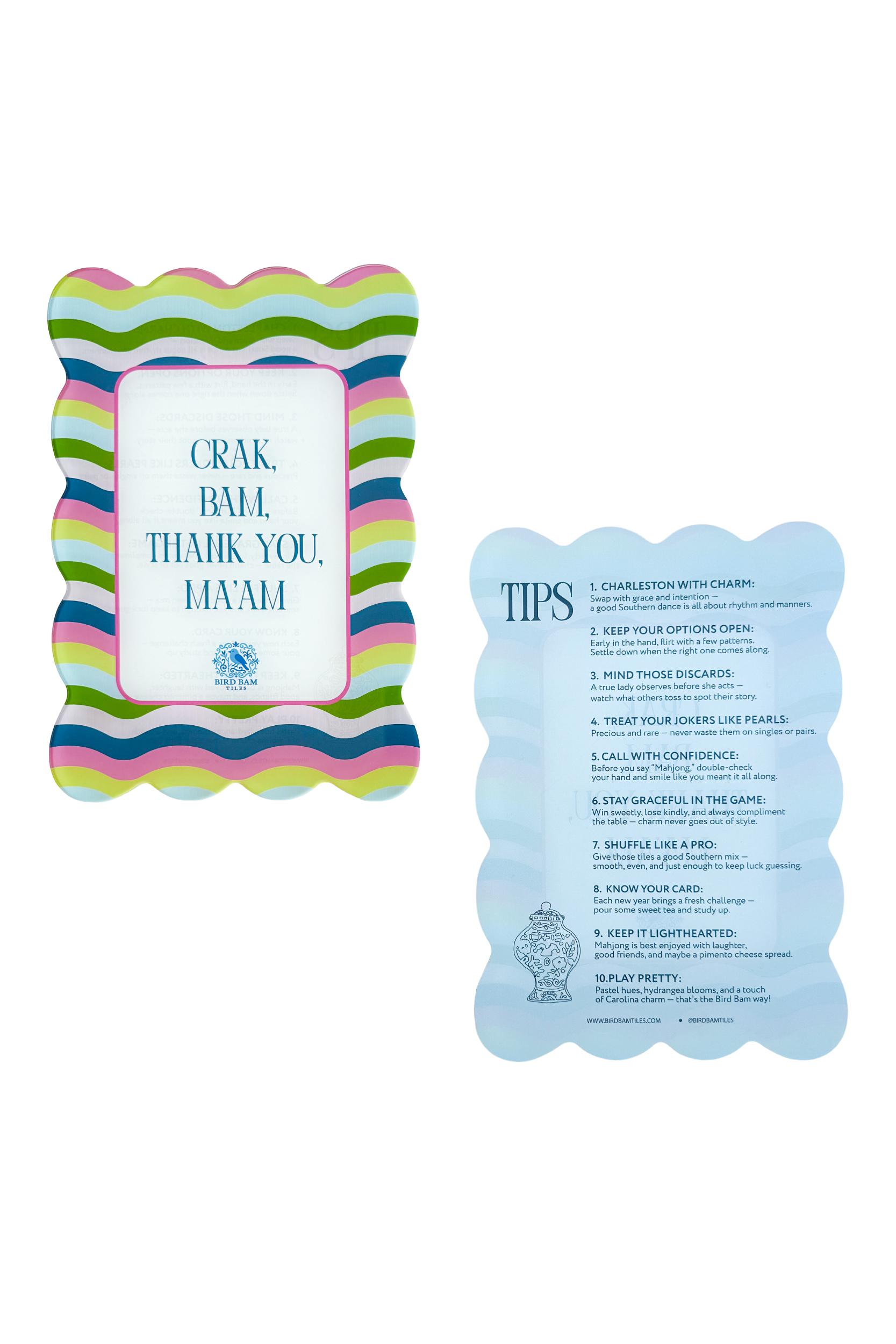 2 multicolor mahjong tile shuffler cards 